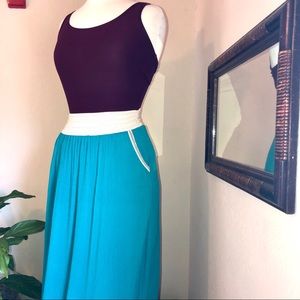 Bellamie teal blue Maxi Skirt